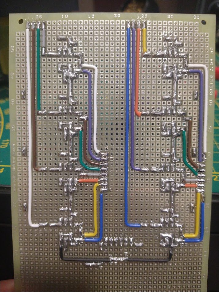 Back wiring of a prototype circuit board